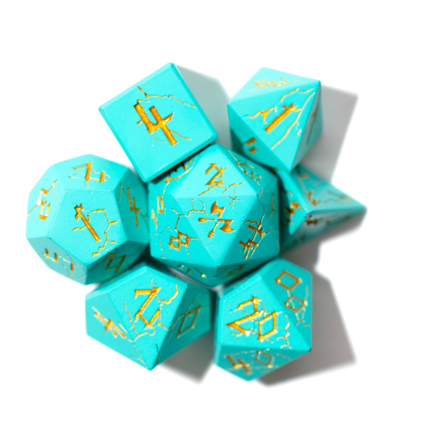 Shop Barbarian Dice - Turquoise & Gold at Dragonheart Dice