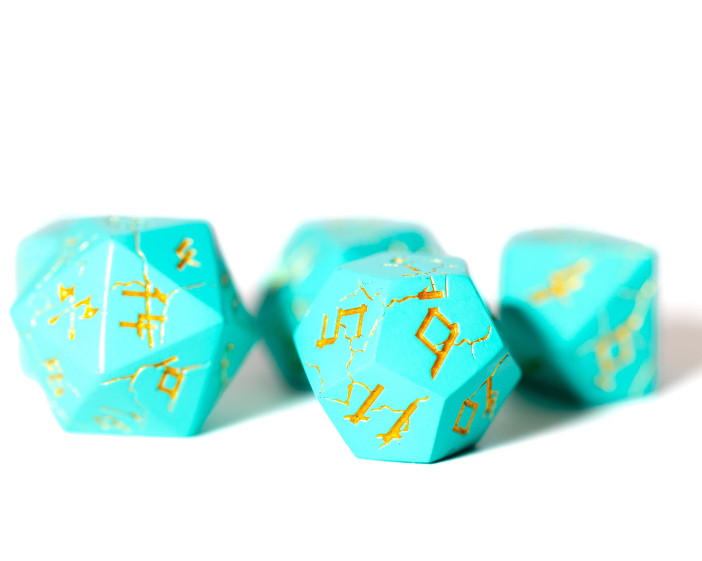 Shop Barbarian Dice - Turquoise & Gold at Dragonheart Dice