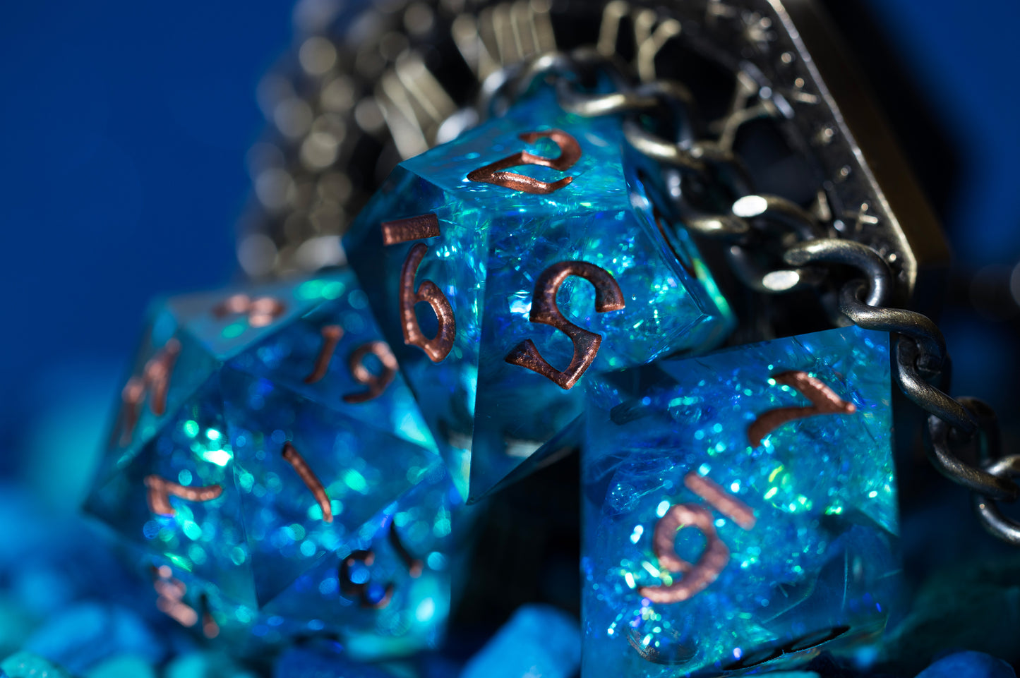 Shop Captured Magic - Blue & Gold at Dragonheart Dice