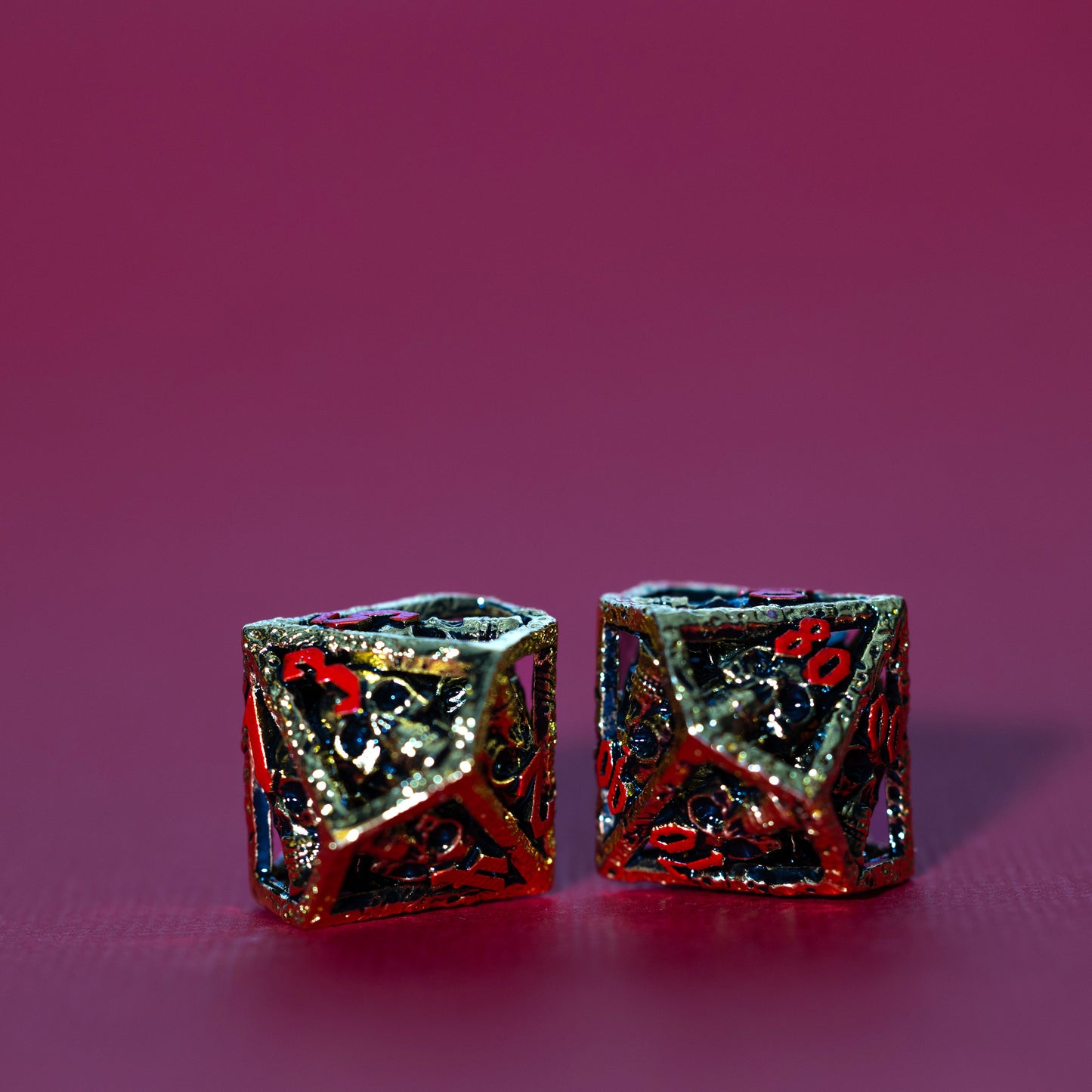 Shop Skull's Grin - Gold with Red at Dragonheart Dice