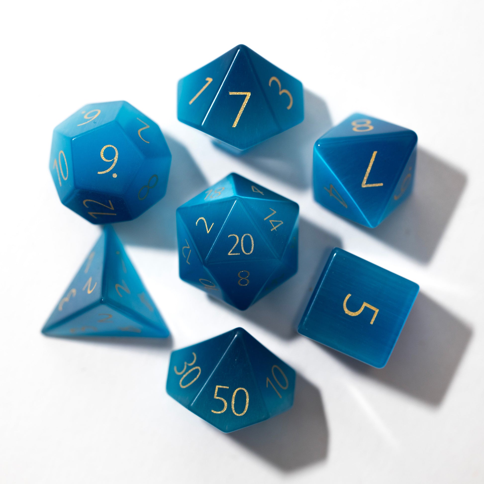 Shop Aquamarine Cat's Eye at Dragonheart Dice