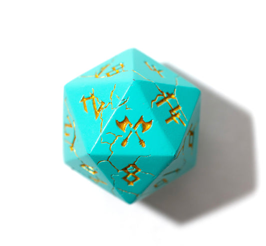 Shop Barbarian Dice - Turquoise & Gold at Dragonheart Dice