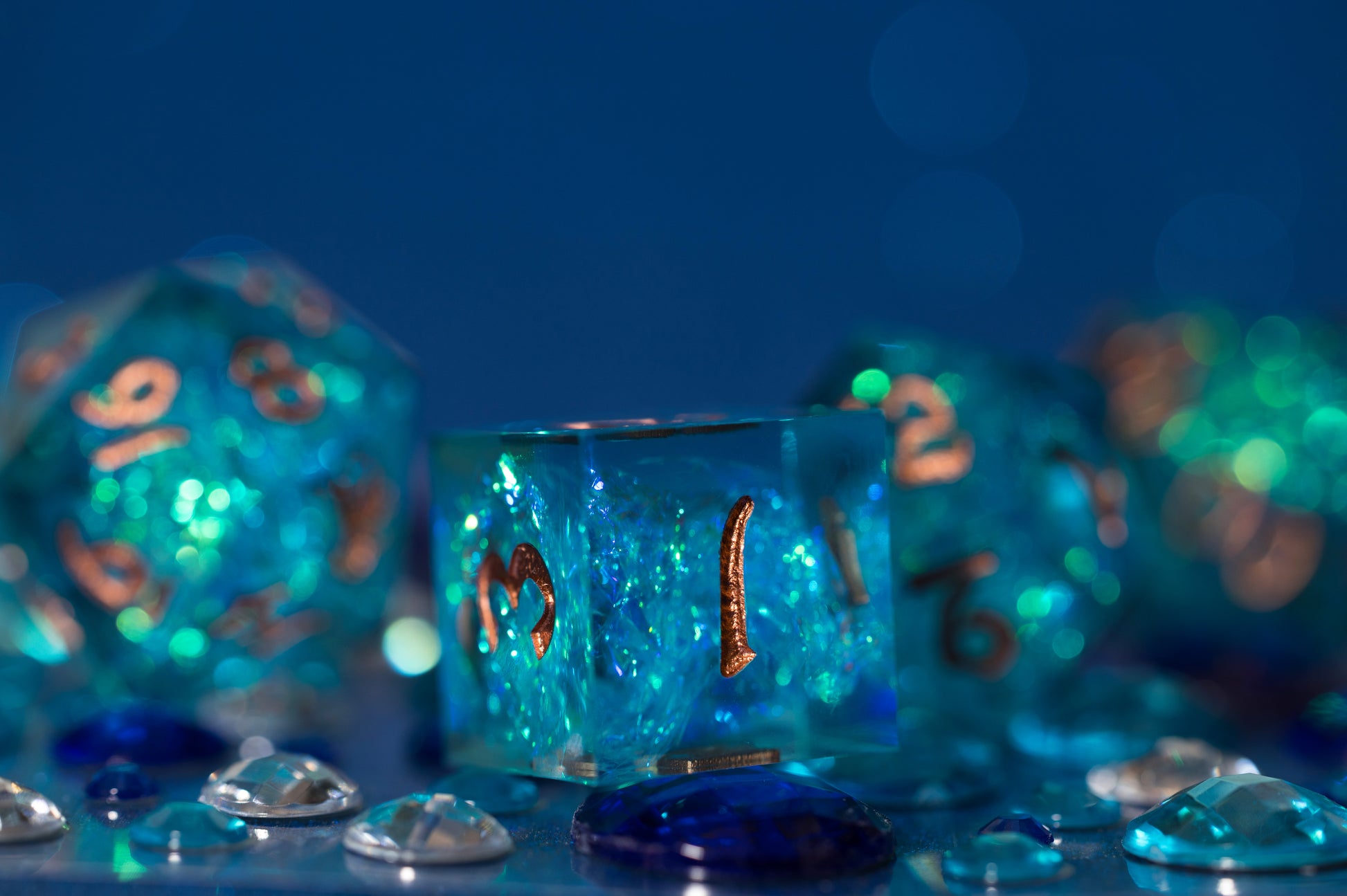 Shop Captured Magic - Blue & Gold at Dragonheart Dice